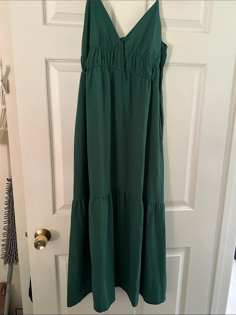 a new day Emerald Green V-Neck Tiered Maxi Dress